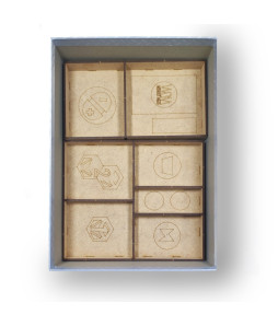 Box Insert for FANTASTIC FACTORIES (Base game + Manufactions expansion + Subterfuge expansion)