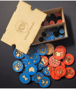 Wooden TOKENS (Heroes & Villains) (painted)