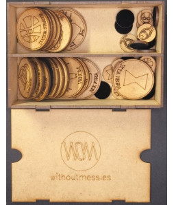 Wooden TOKENS (Heroes & Villains) (not painted)
