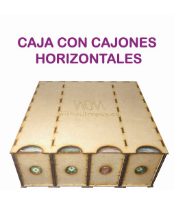 WOM Accessories: Card Storage Box with Drawers (Horizontal)