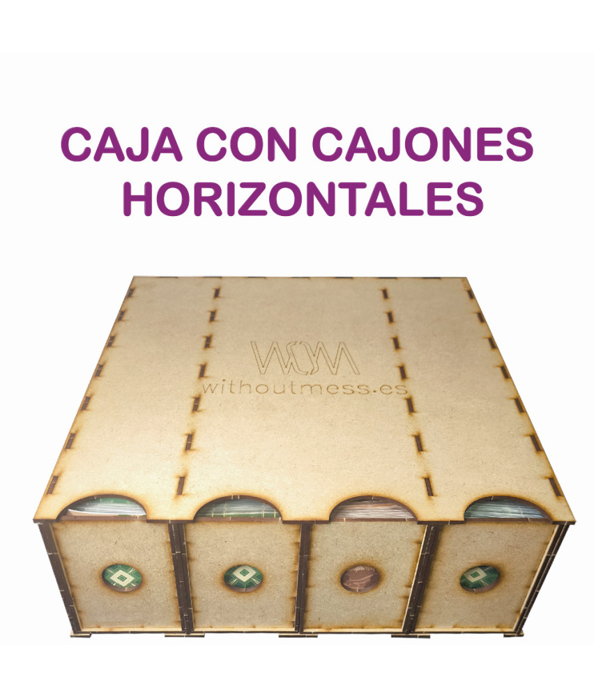 WOM Accessories: Card Storage Box with Drawers (Horizontal)