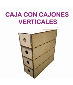 WOM Accessories: Card Storage Box with Drawers (Vertical)
