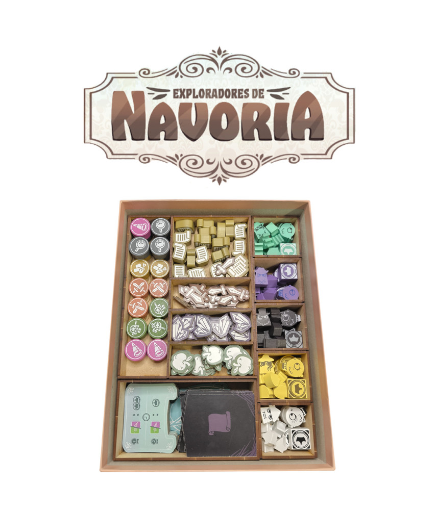 Inserto Compatible con  EXPLORADORES DE NAVORIA (Base + Exp. Tierras Olvidadas)