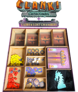 Box Insert for CLANK! CATACOMBS (Base game + Lairs and Lost Chambers Exp.)