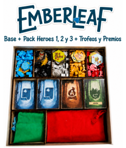Inserto Compatible con EMBERLEAF (Base + Pack Héroes 1, 2 y 3 + Trofeos y Premios)