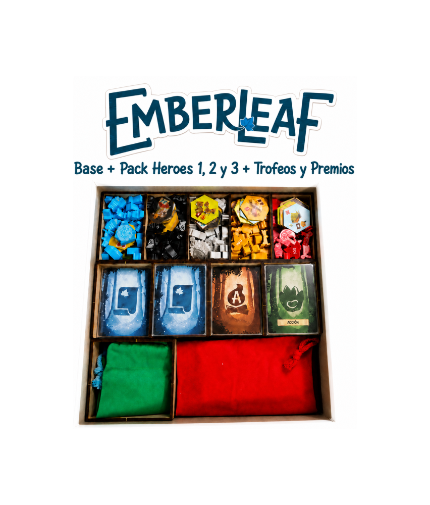 Box Insert for EMBERLEAF (Base game + Hero Pack 1, 2 y 3 + Trophies & Bonuses)