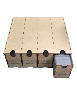 WOM Accessories: Card Storage Box with Drawers (Horizontal)