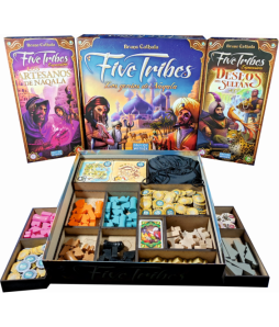 Box Insert for FIVE TRIBES (Base game + Expansions 1 and 2)