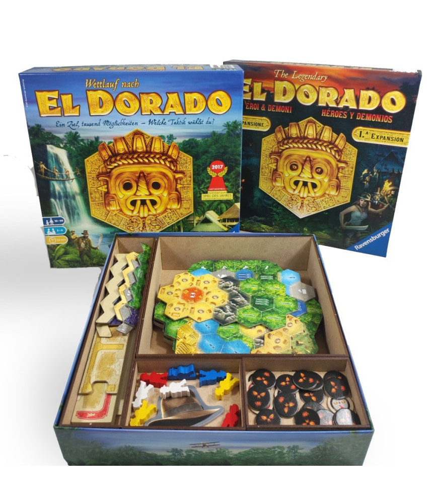 Box Insert for EL DORADO (Base game + Heroes & Hexes expansion)